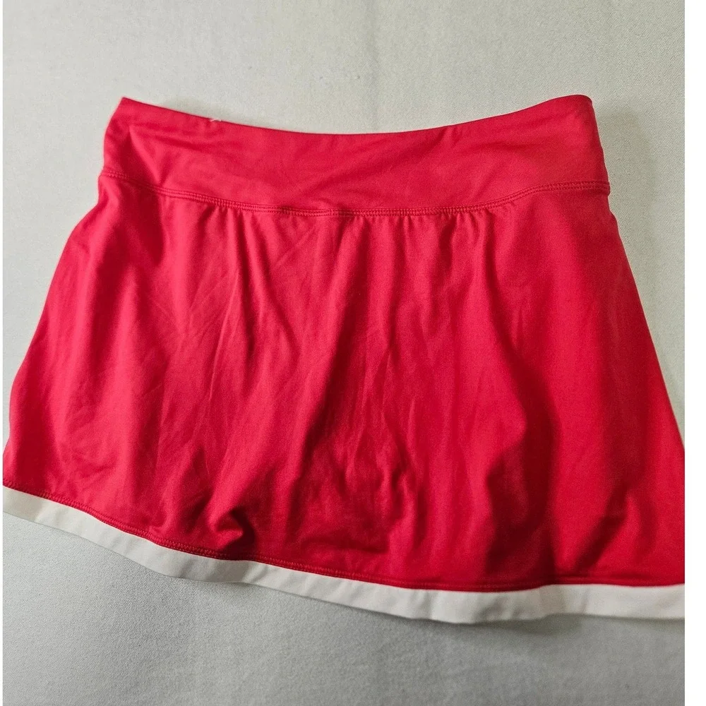 Nike Court Dri-FIT Tennis Skort Womens Medium Red White Athletic Skirt Active